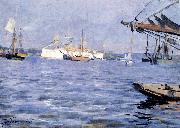 Anders Zorn The Battleship Baltimore in Stockholm Harbor France oil painting artist